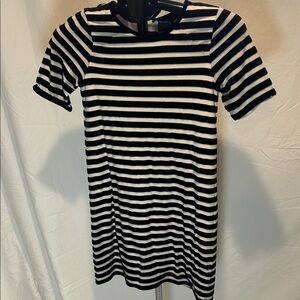 Juicy Couture Black and White Striped Mini Dress